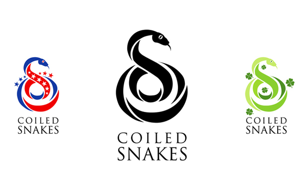 COILED SNAKES emblem design